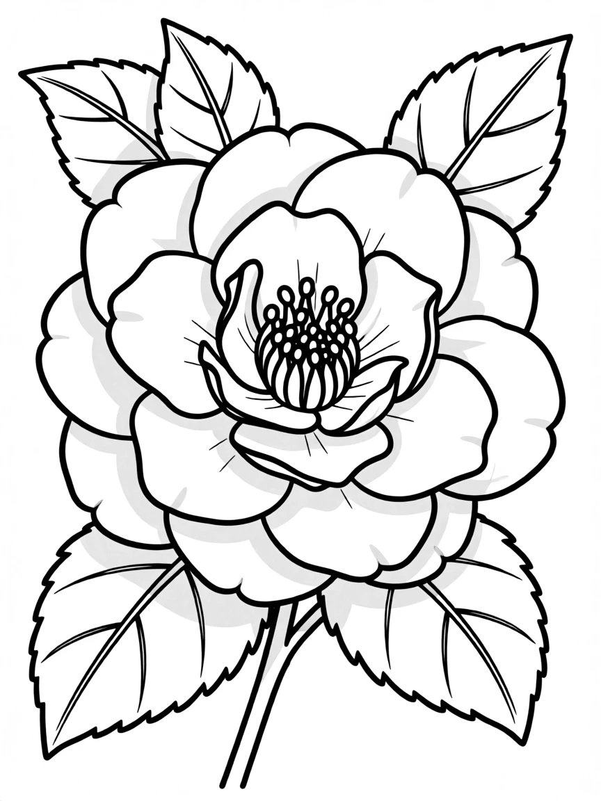(Alabama) Camellia flower, the state flower of Alabama
