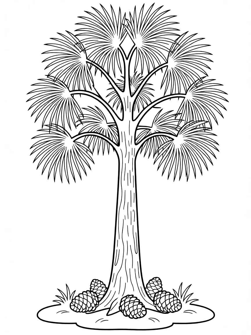 (Alabama) A majestic longleaf pine tree (state tree of Alabama)