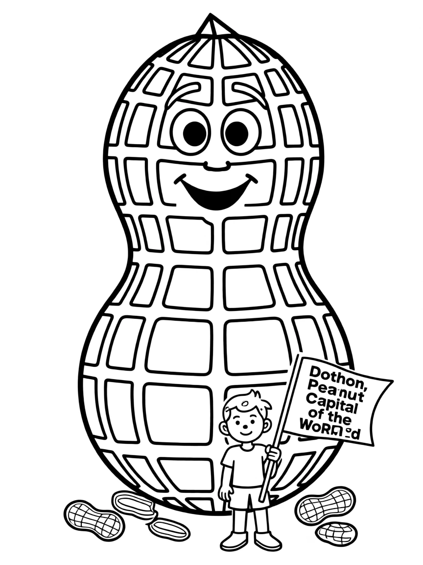 (Alabama) A giant peanut (Dothan is the “Peanut Capital of the World”)
