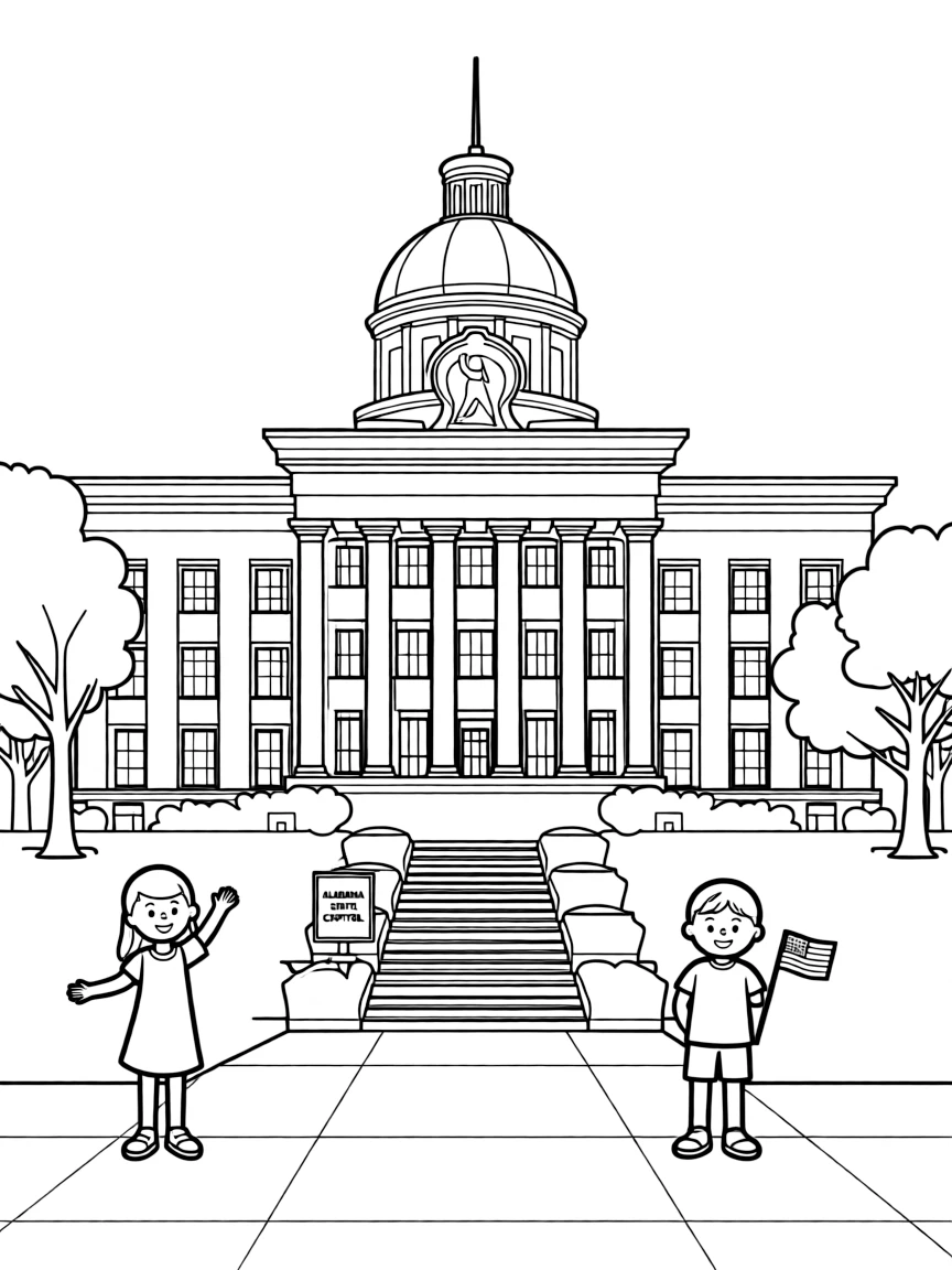 (Alabama) The Alabama State Capitol building in Montgomery
