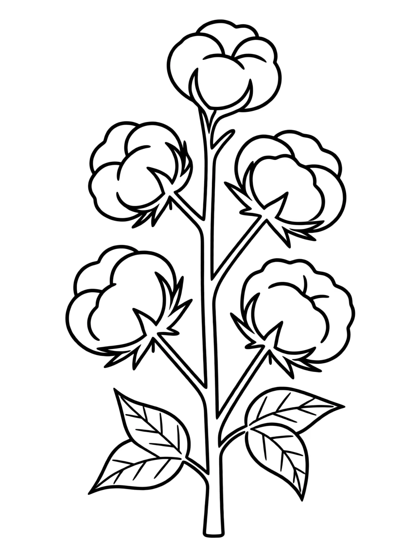 (Alabama) A cotton plant with fluffy white cotton