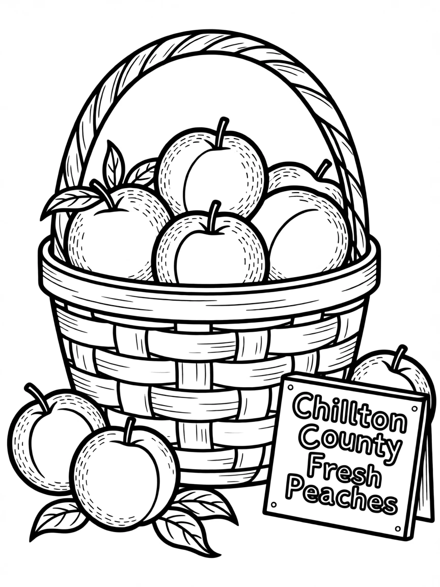 (Alabama) A basket of fresh peaches from Chilton County