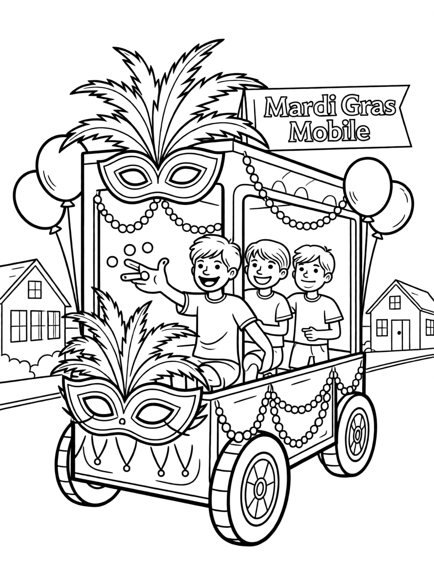 (Alabama) A Mardi Gras parade float in Mobile