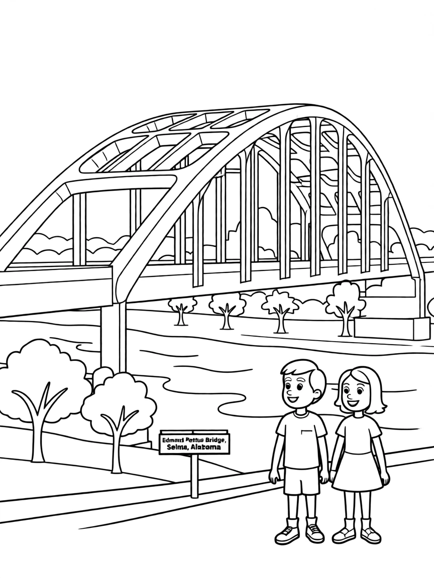 (Alabama) The Edmund Pettus Bridge in Selma