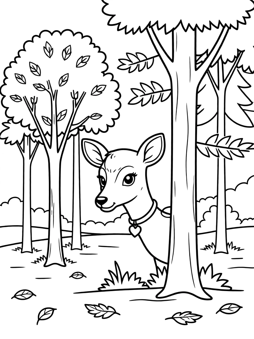 (Alabama) A deer peeking out of the Alabama woods