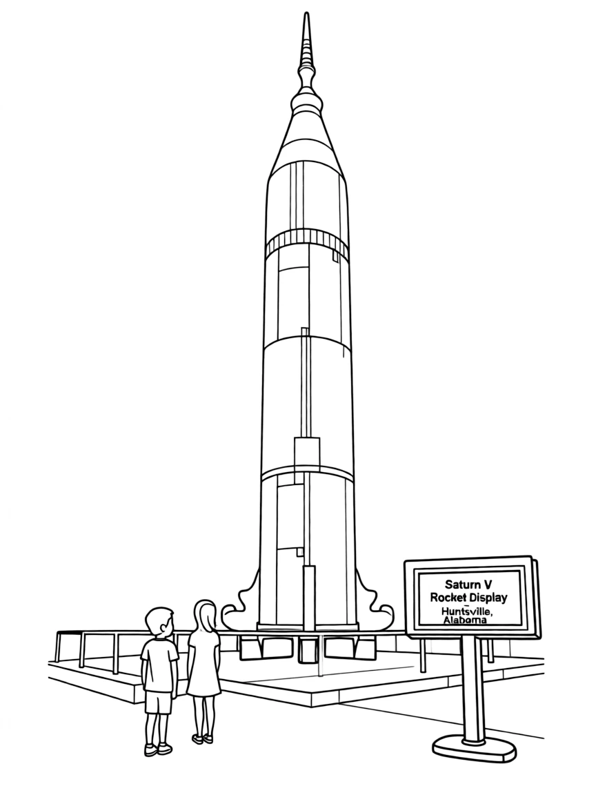 (Alabama) The Saturn V rocket on display in Huntsville