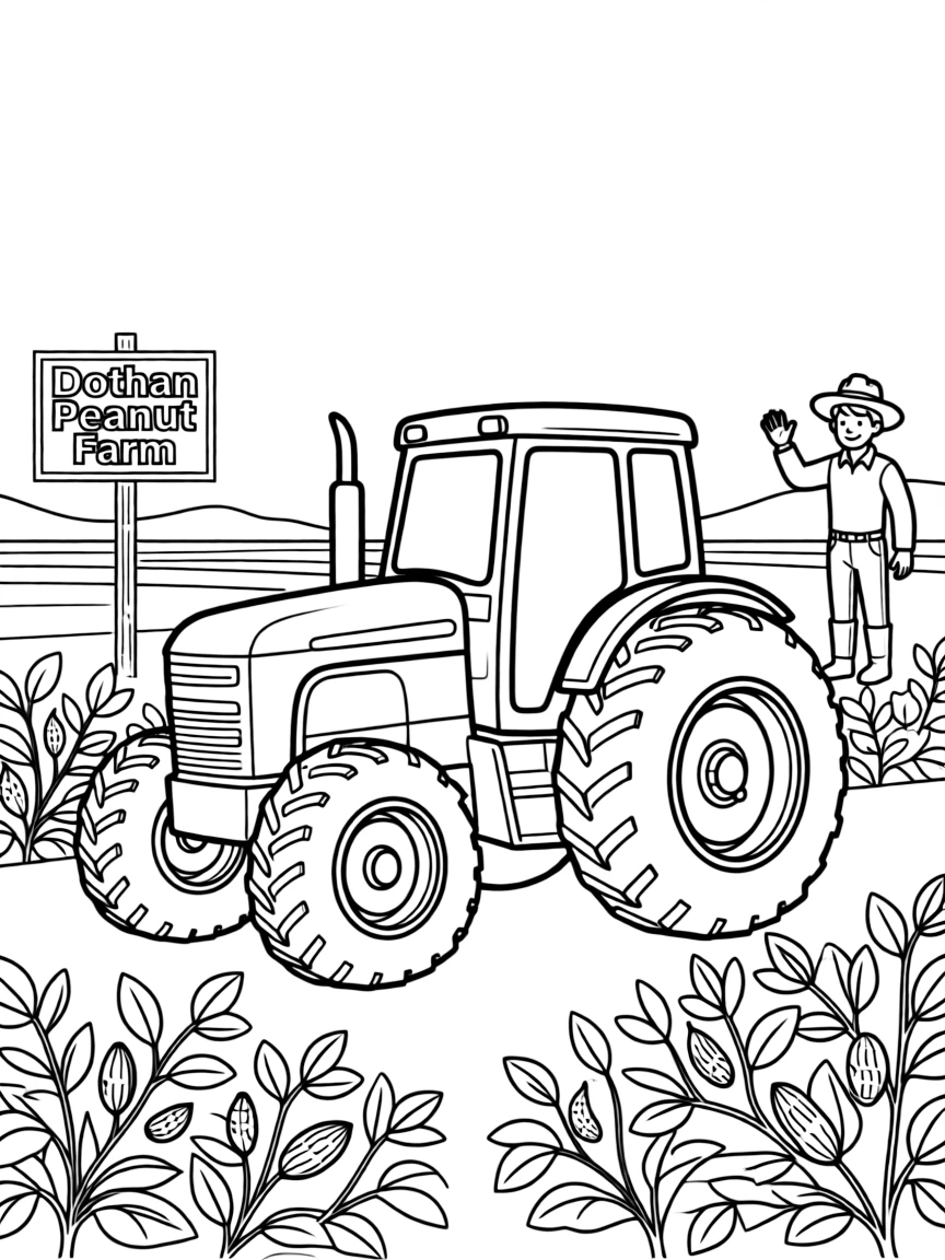 (Alabama) A tractor on a peanut farm in Dothan