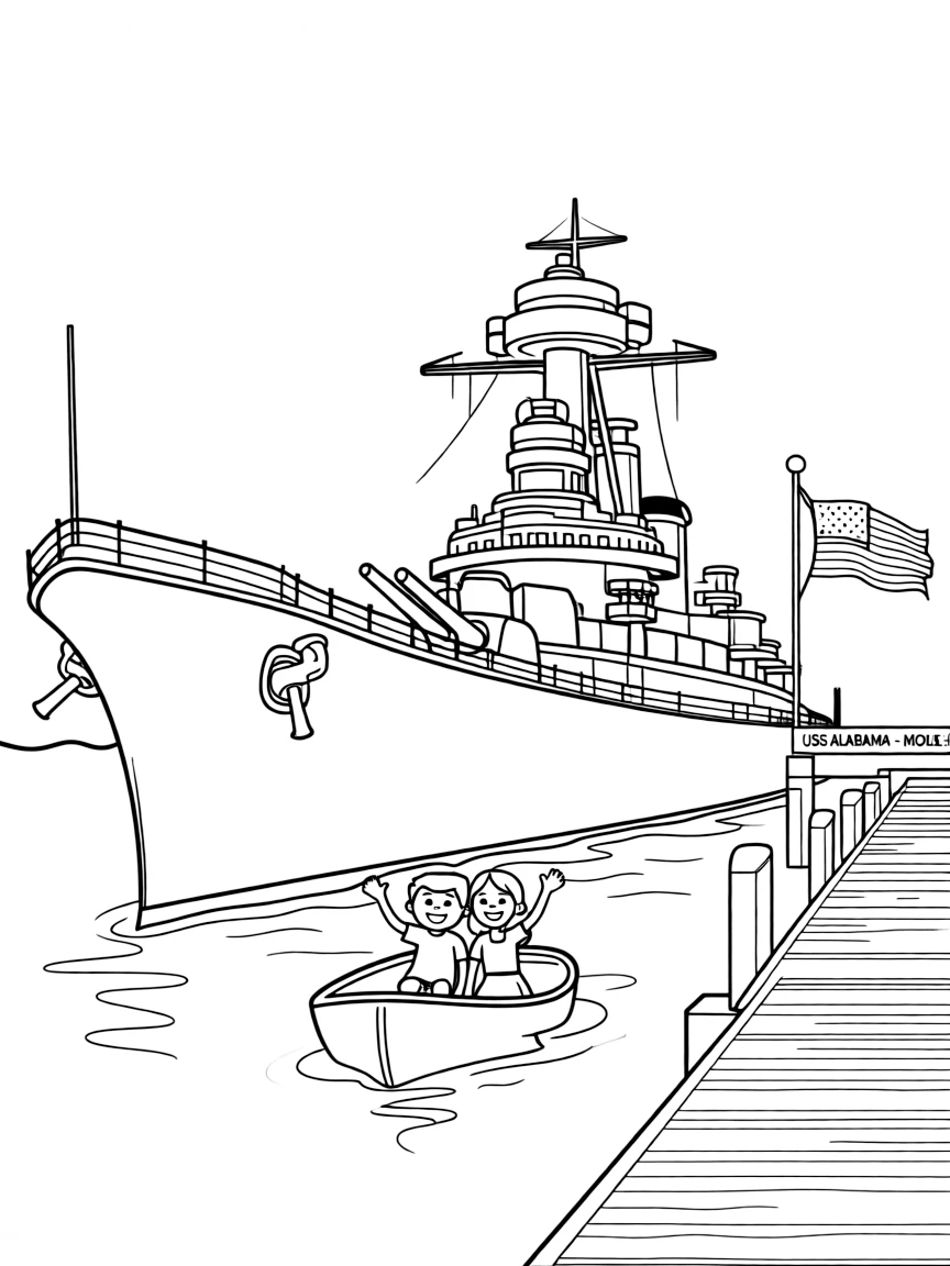 (Alabama) The USS Alabama battleship in Mobile