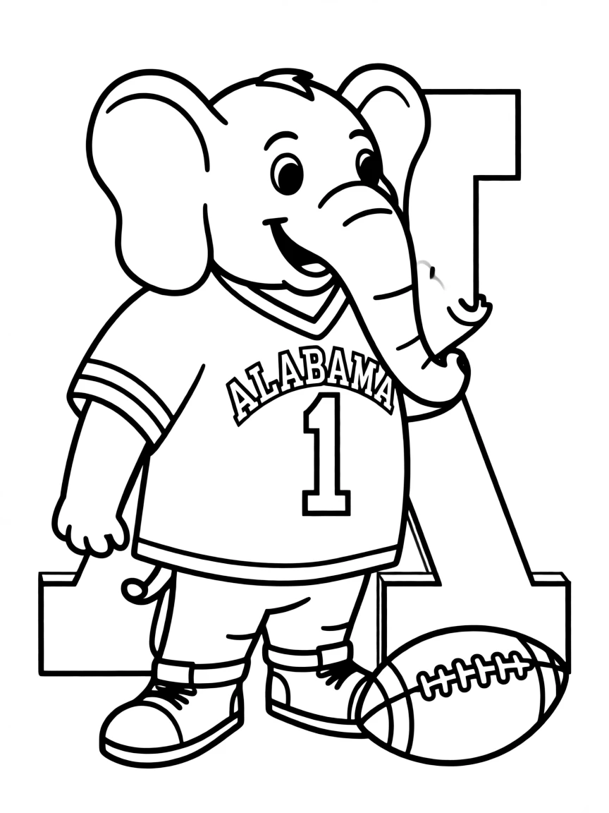 (Alabama) The University of Alabama's elephant mascot