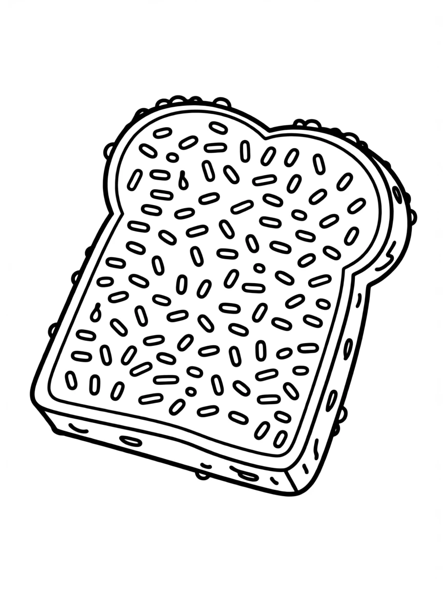 (Netherland, Holland) Hagelslag (chocolate sprinkles) on bread slice