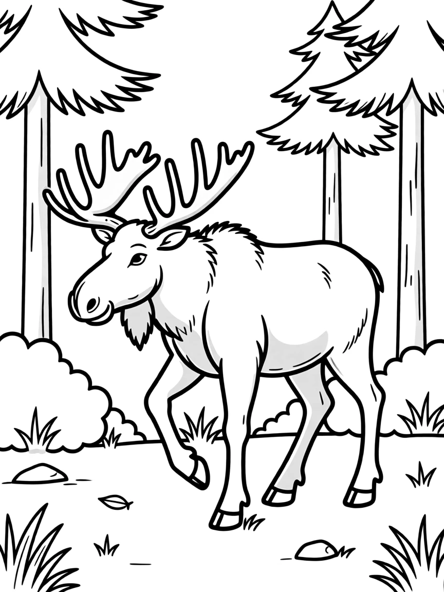 (Connecticut) A moose walking through the woods