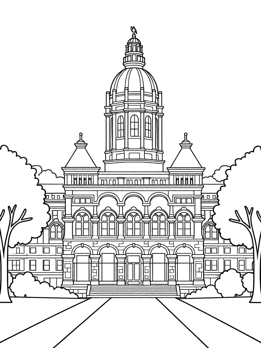 (Connecticut) The State Capitol building in Hartford