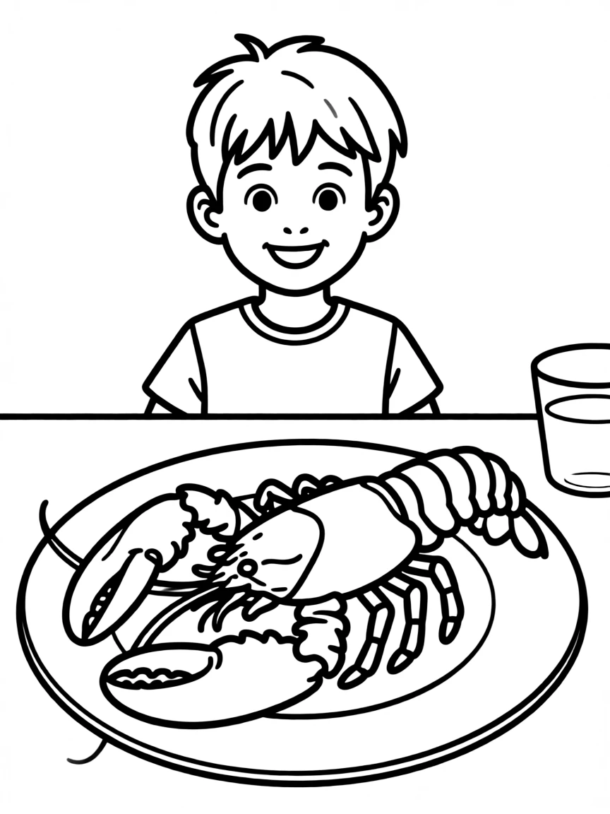 (Connecticut) A lobster on a dinner plate
