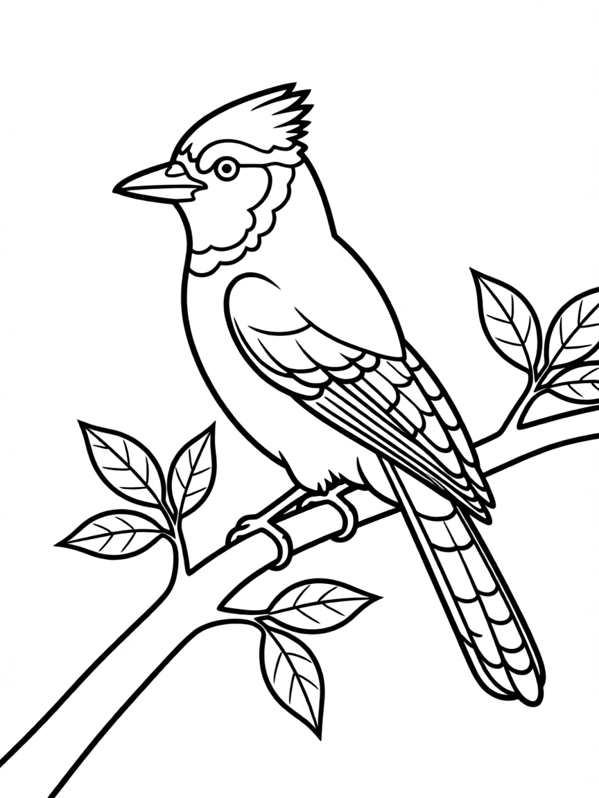 (Connecticut) A blue jay (state bird) sitting on a branch
