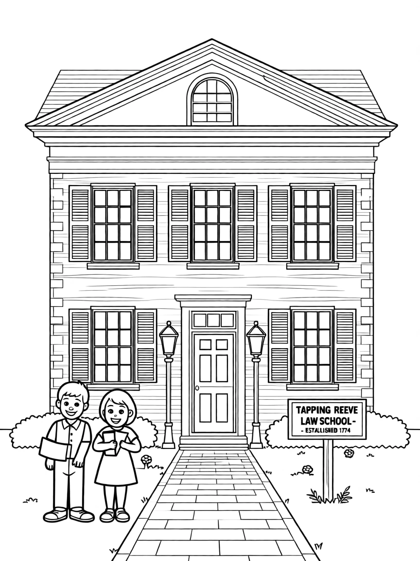 (Connecticut) The Tapping Reeve Law School historical building