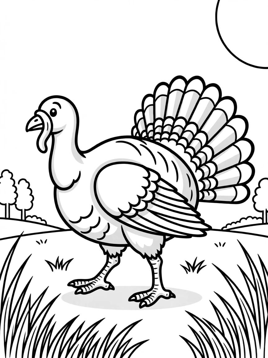(Connecticut) A turkey walking in a field (state game bird)