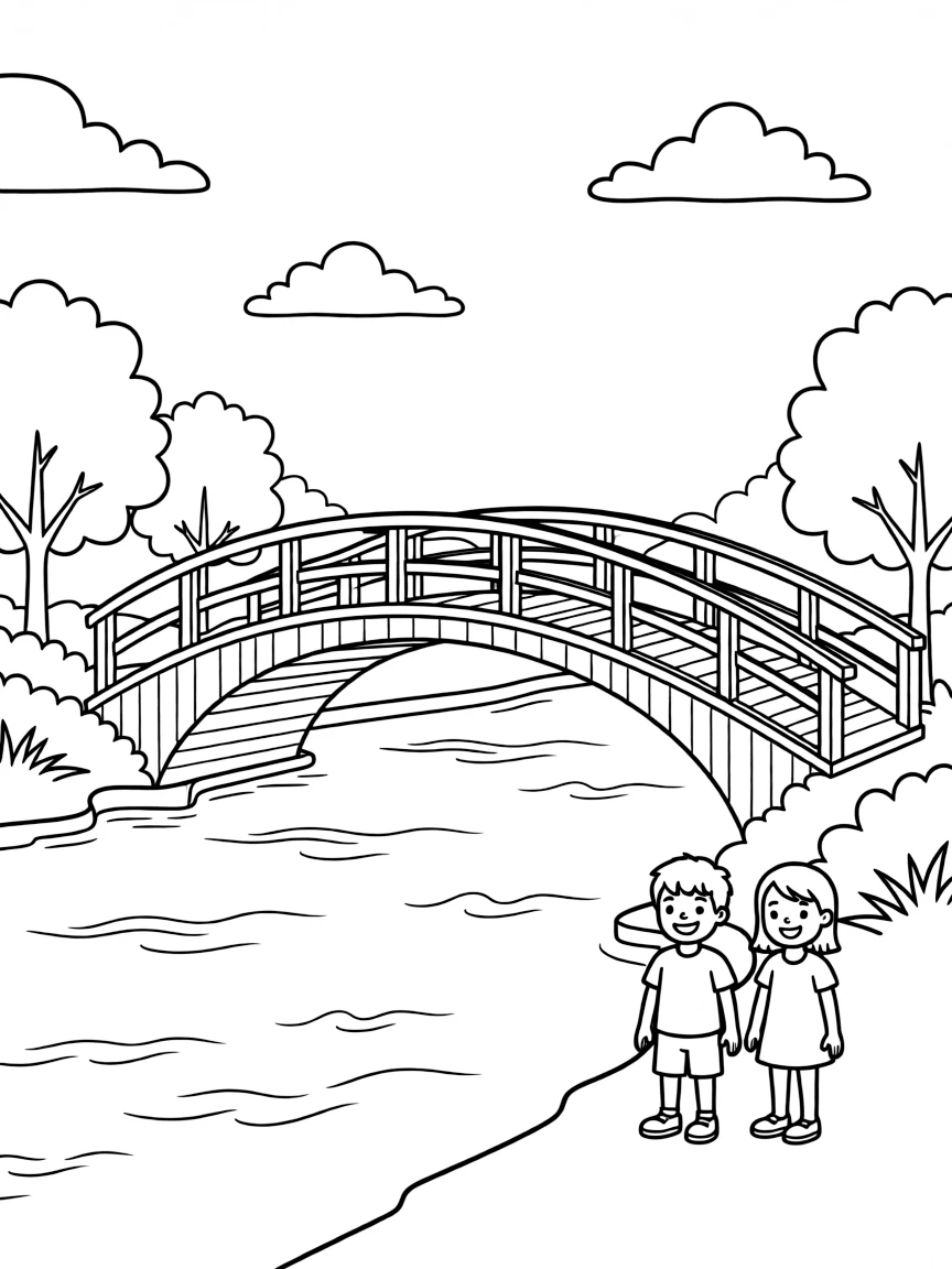 (Connecticut) A bridge over the Farmington River