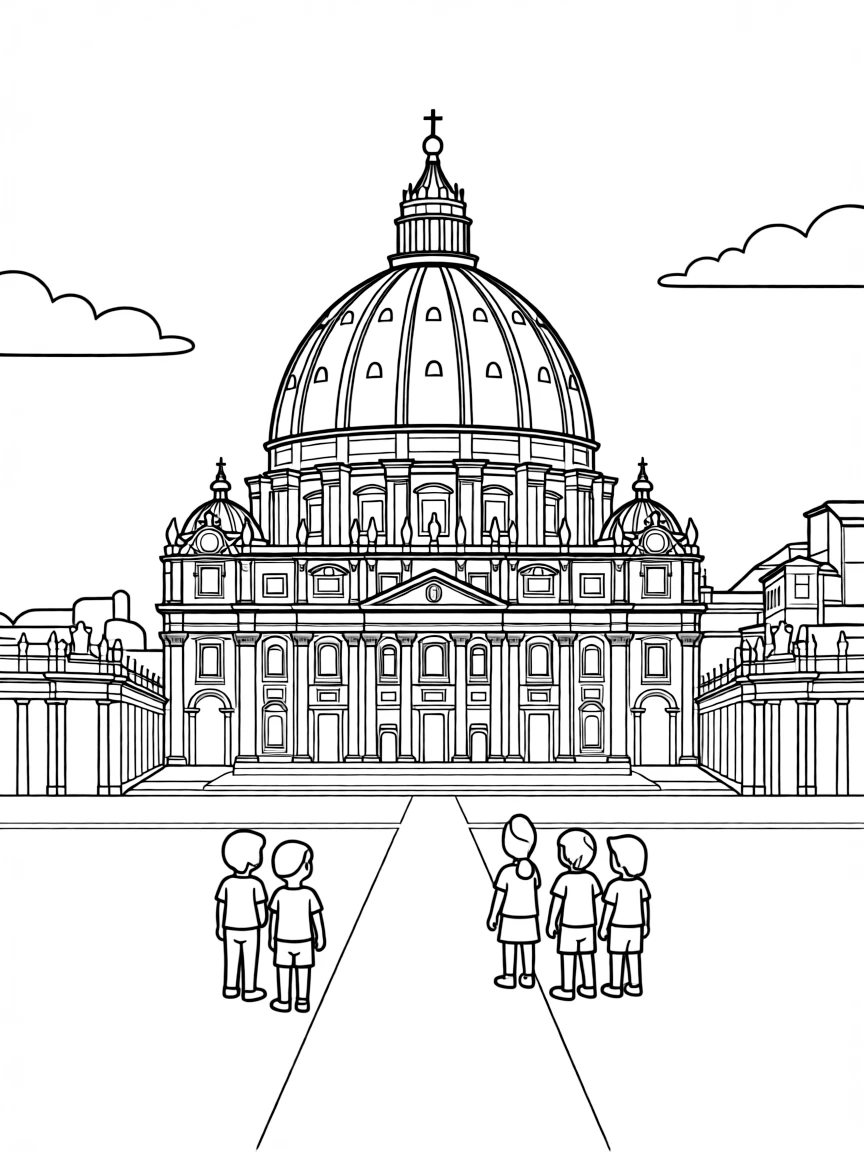 (Italy) St. (Italy) Peter’s Basilica in Vatican City with a big dome