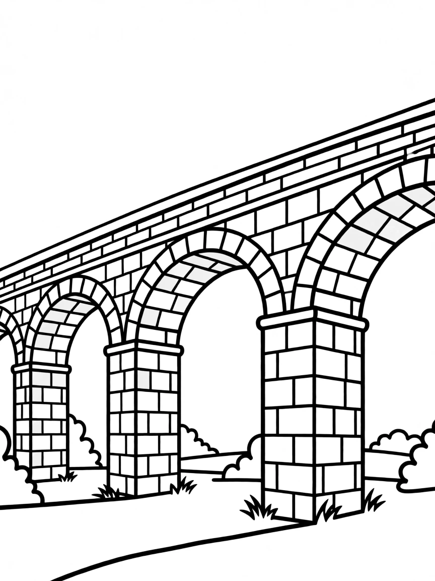 (Italy) A Roman aqueduct with arches