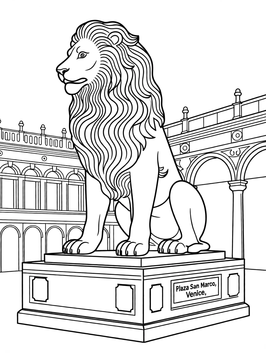 (Italy) A lion statue in Piazza San Marco, Venice