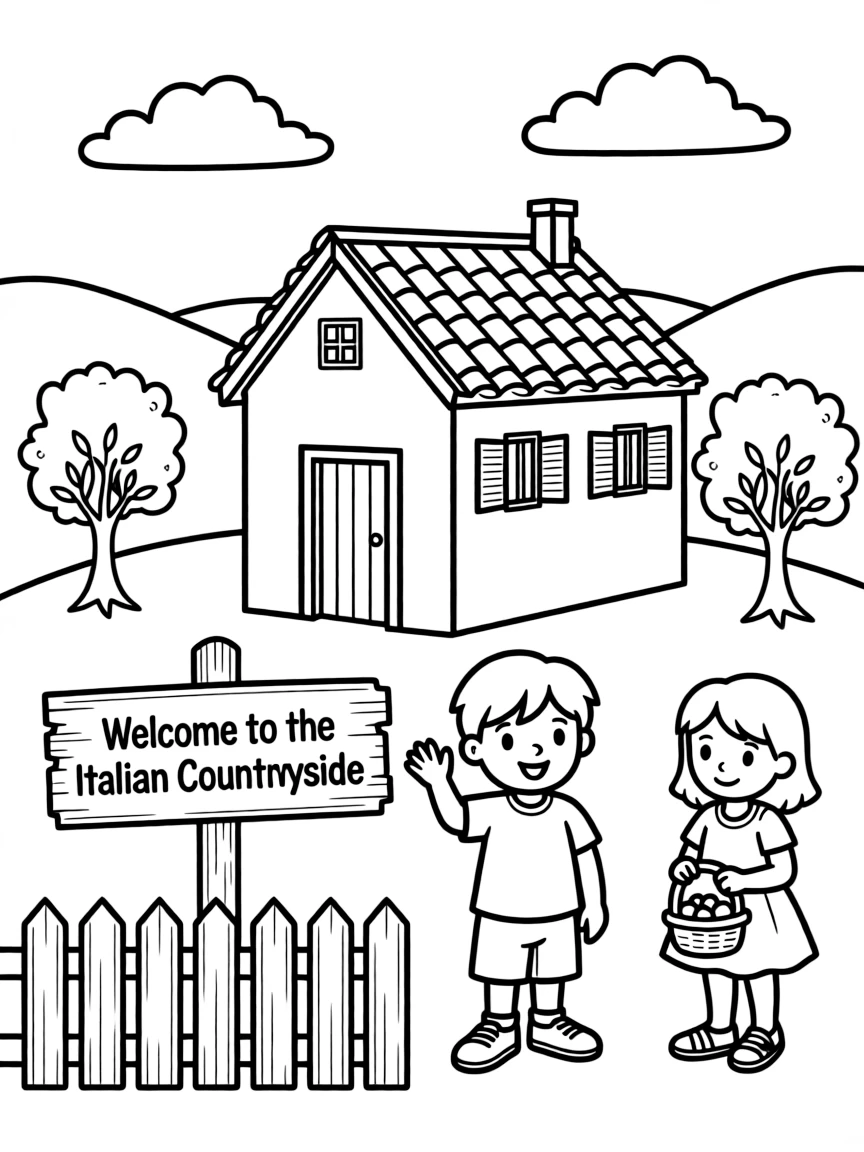 (Italy) A rustic farmhouse in the Italian countryside