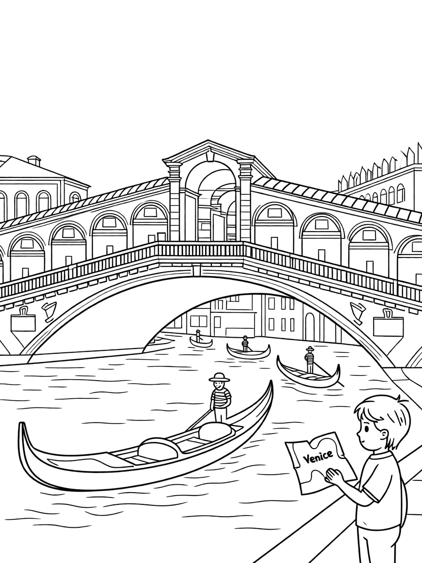 (Italy) The Rialto Bridge crossing the Grand Canal