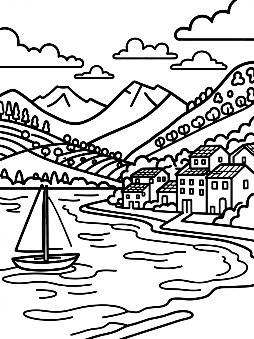 (Italy) A scenic view of Lake Como