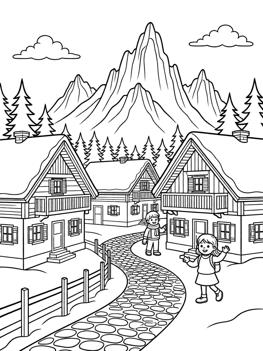 (Italy) A mountain village in the Dolomites