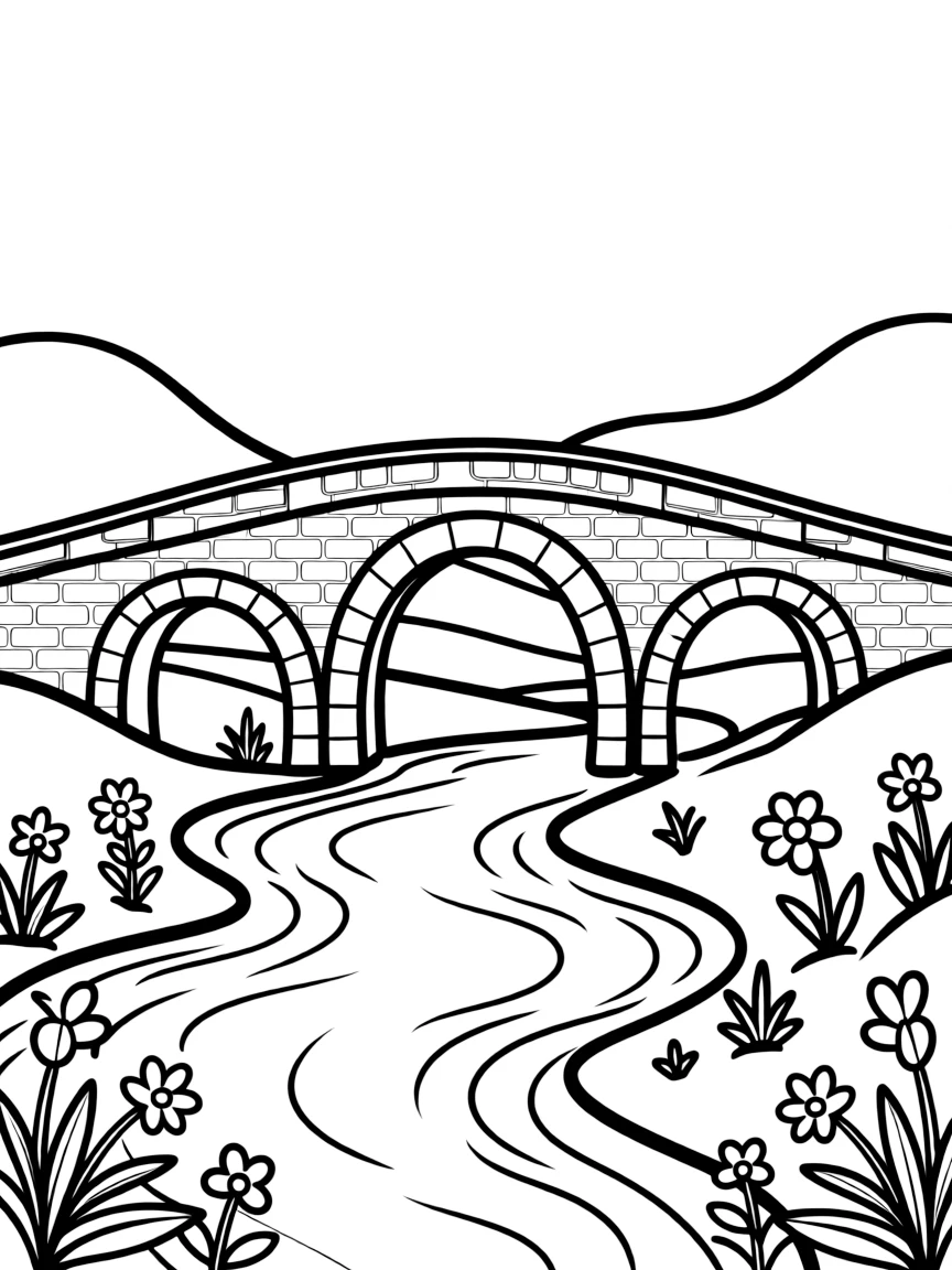 (Italy) An arch bridge over a stream