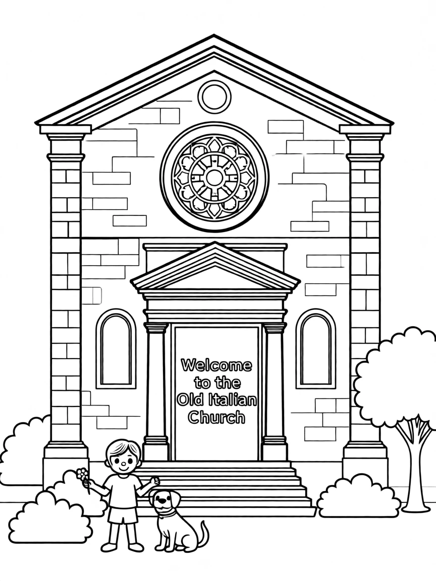 (Italy) The façade of an old Italian church