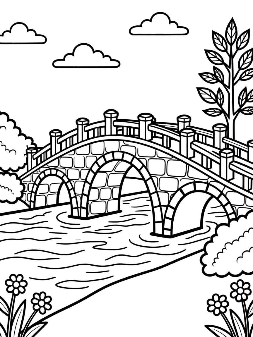 (Italy) A bridge made of stone arches