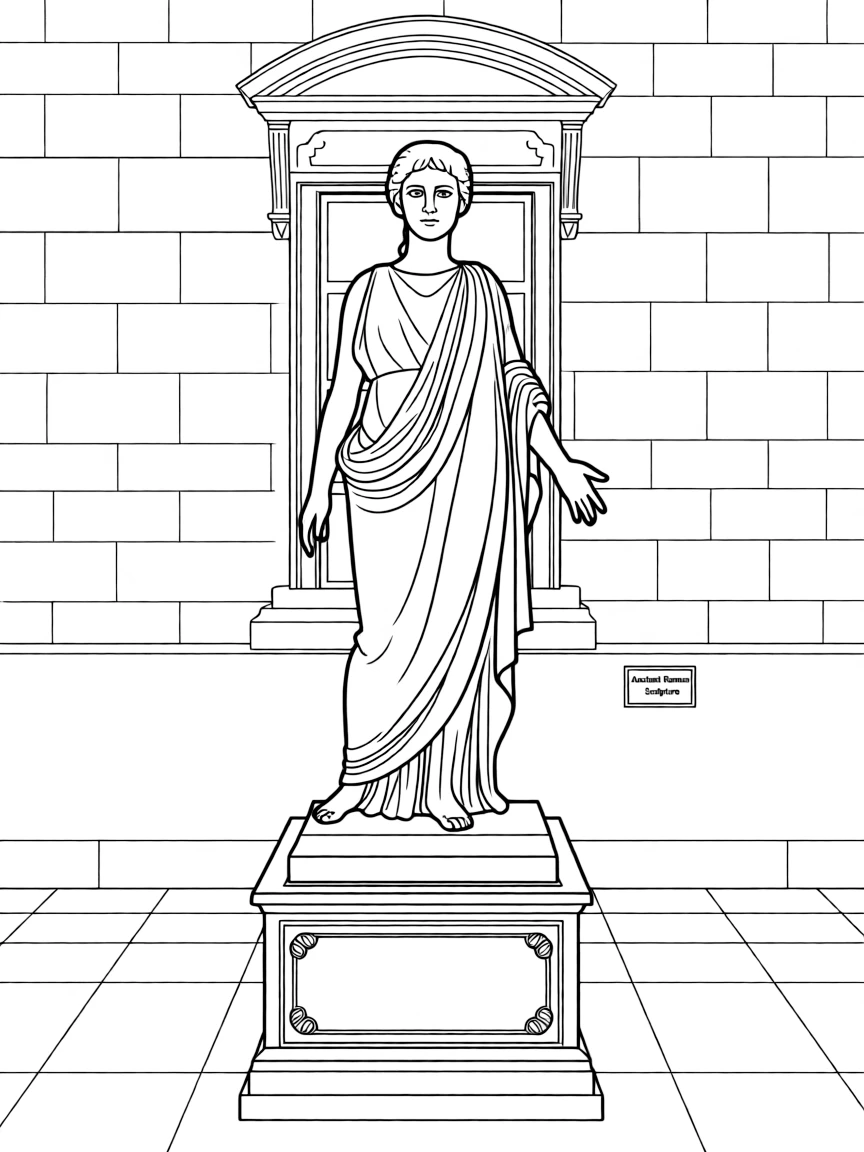 (Italy) A sculpture in an Italian art museum