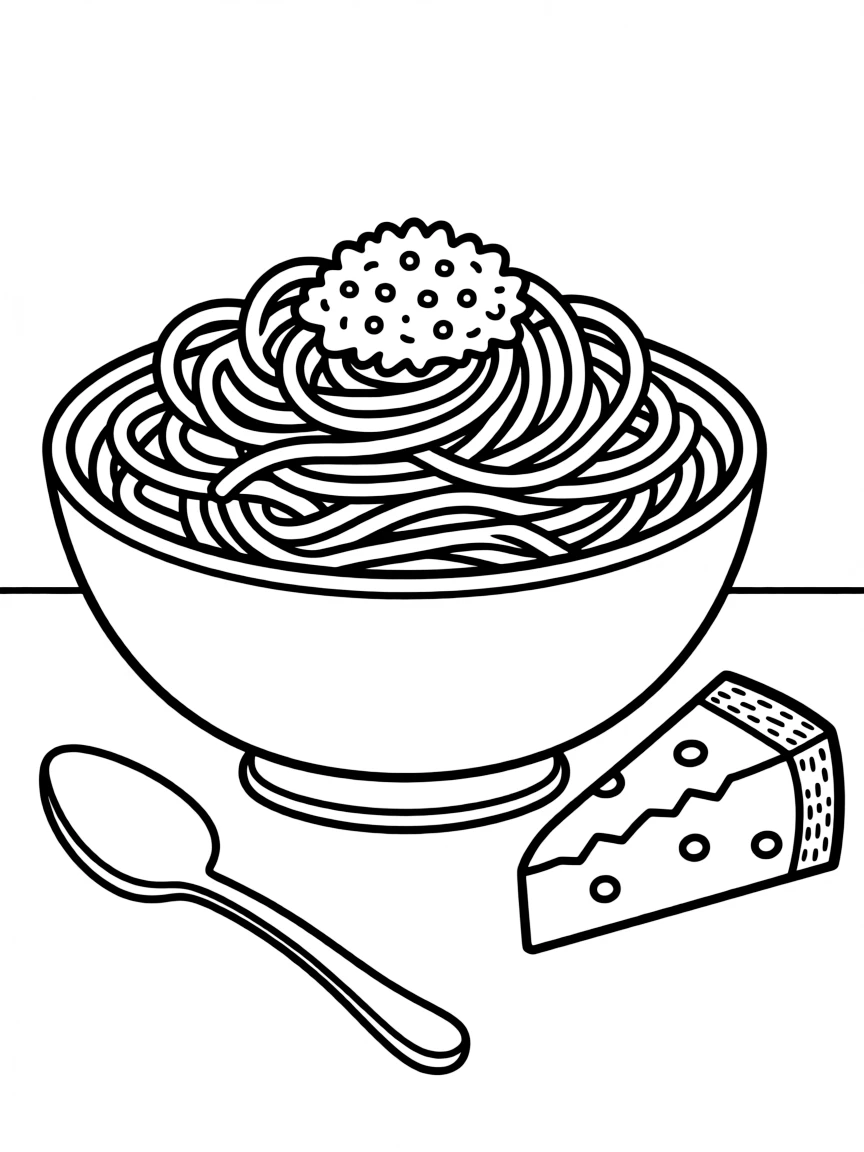 (Italy) A pasta bowl with parmesan cheese