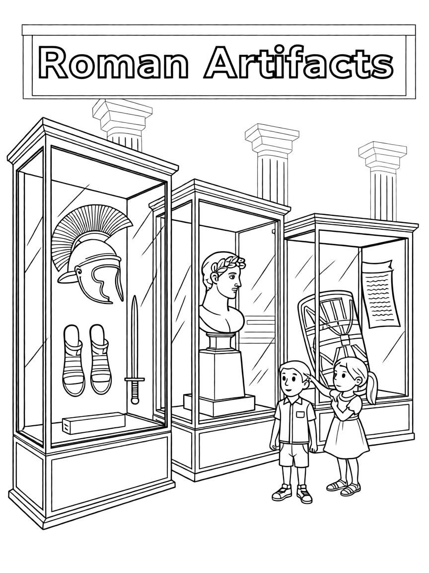 (Italy) A museum with Roman artifacts