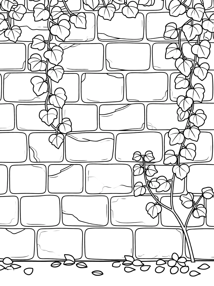 (Italy) A city wall with ivy growing on it