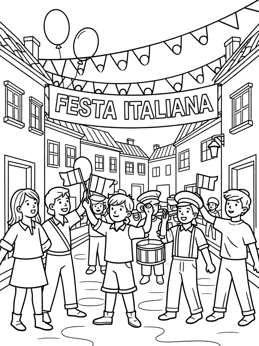 (Italy) A parade during a local Italian festival