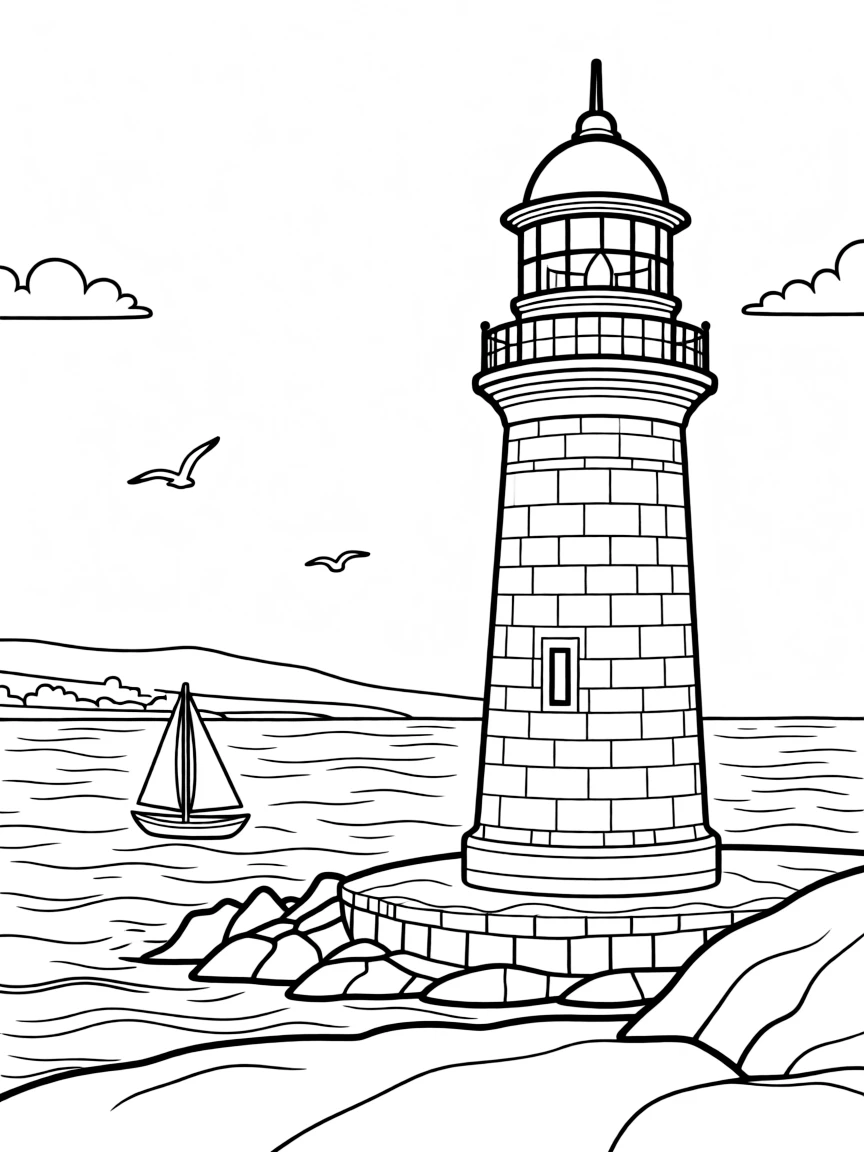 (Italy) A lighthouse on the coast of Sardinia