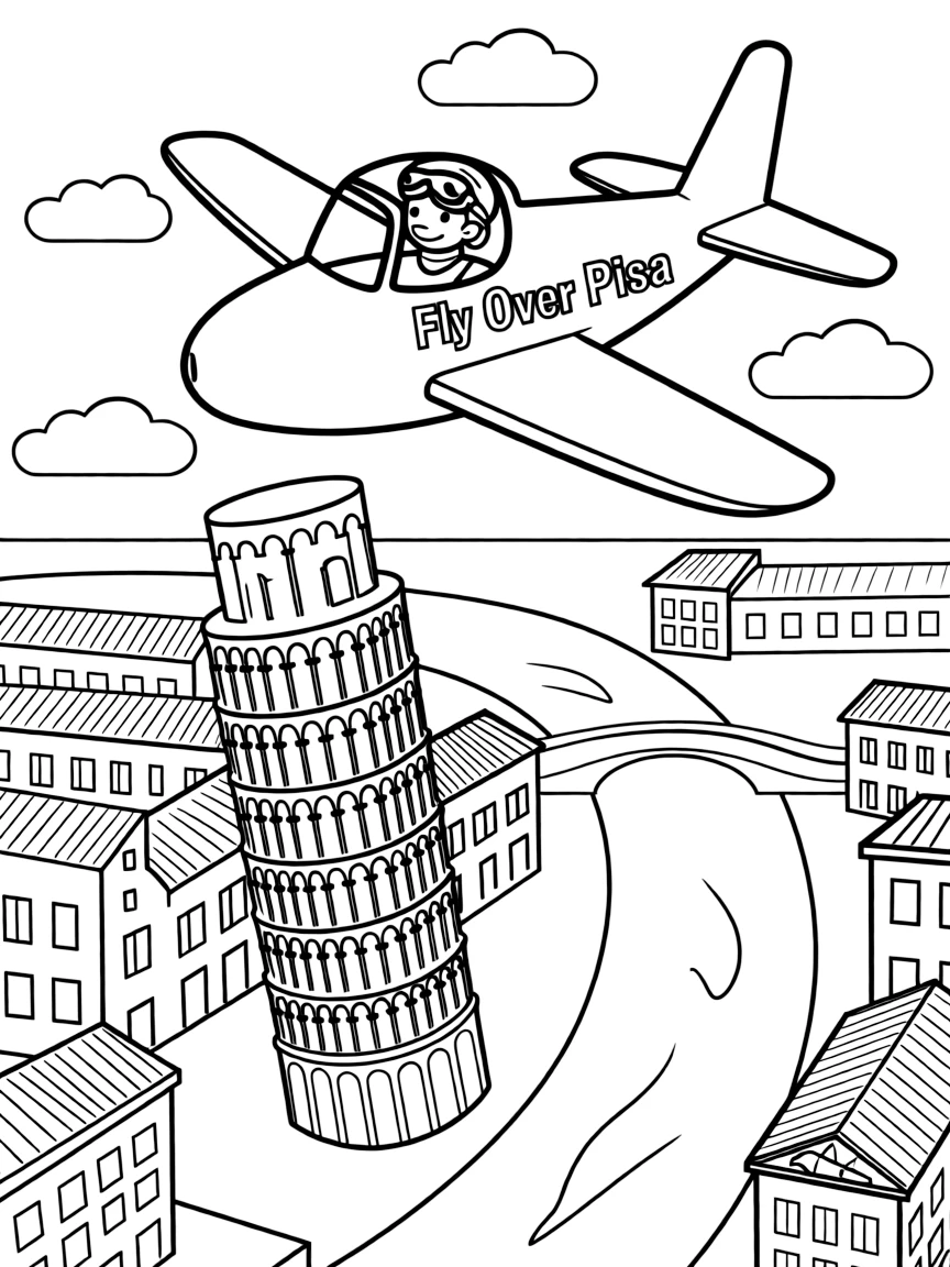 (Italy) A picture of Pisa from a plane