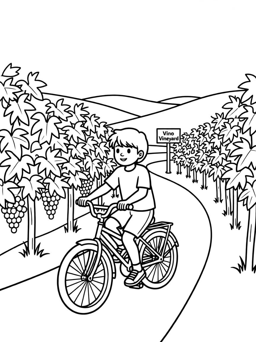 (Italy) A bike ride through an Italian vineyard