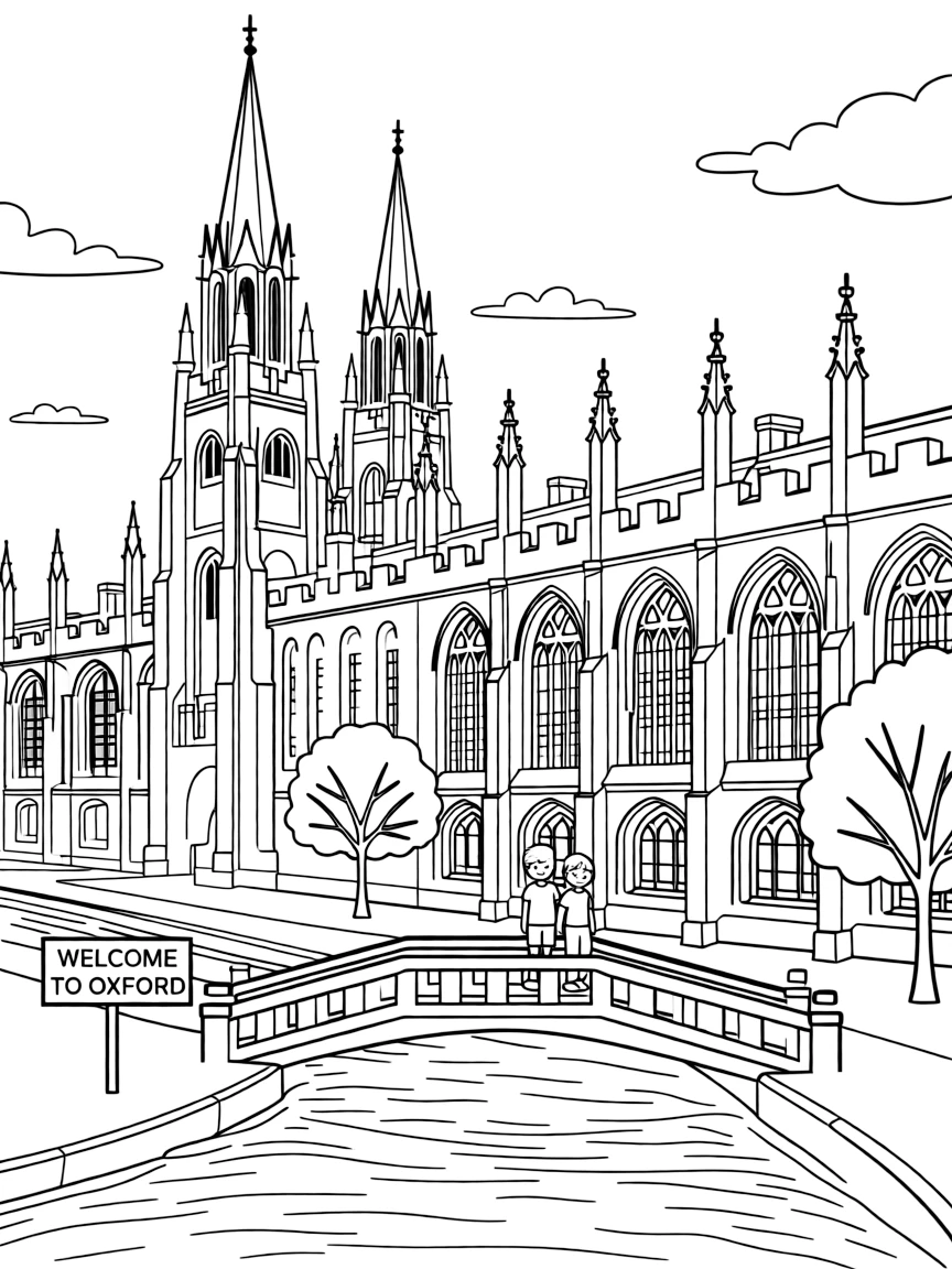 (UK, United Kingdom) Oxford University dreaming spires and college buildings