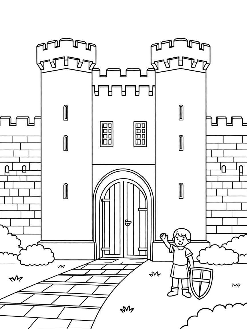 (UK, United Kingdom) Caerphilly Castle in Wales with massive gatehouse