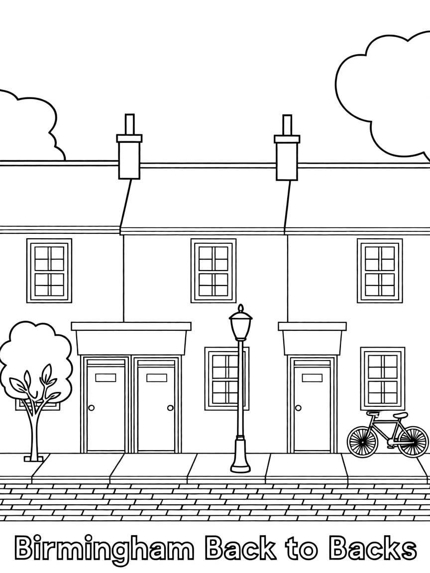 (UK, United Kingdom) Birmingham Back to Backs terraced houses