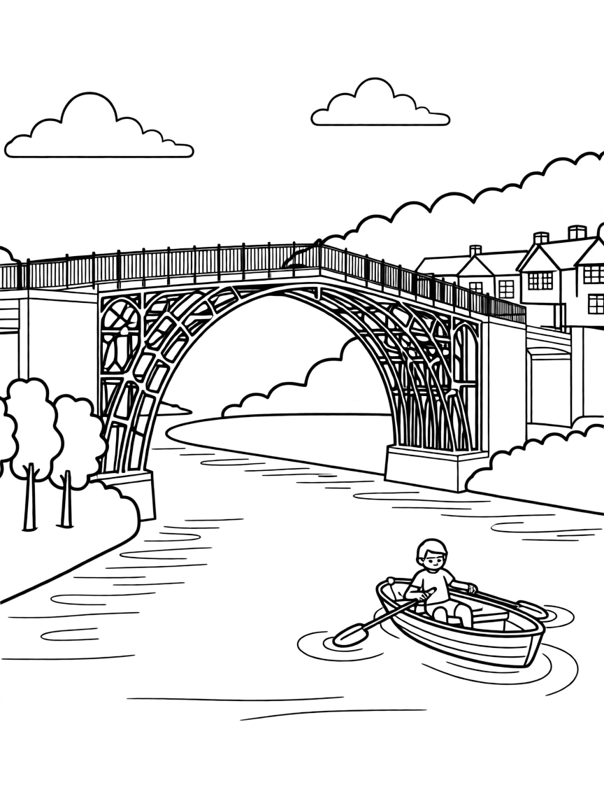 (UK, United Kingdom) Ironbridge spanning River Severn