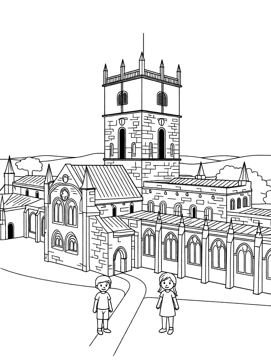 (UK, United Kingdom) St. (UK, United Kingdom) David's Cathedral in smallest city in Britain
