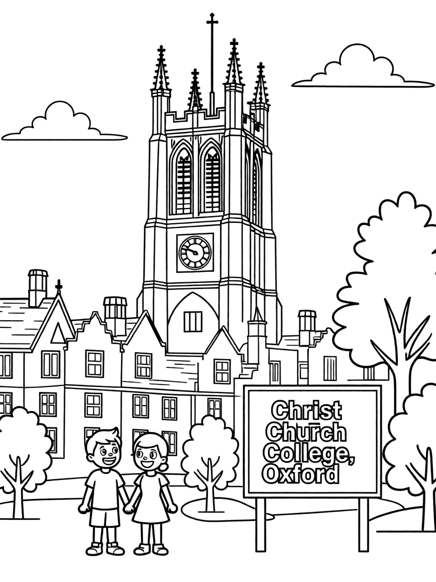 (UK, United Kingdom) Christ Church College Oxford with Tom Tower