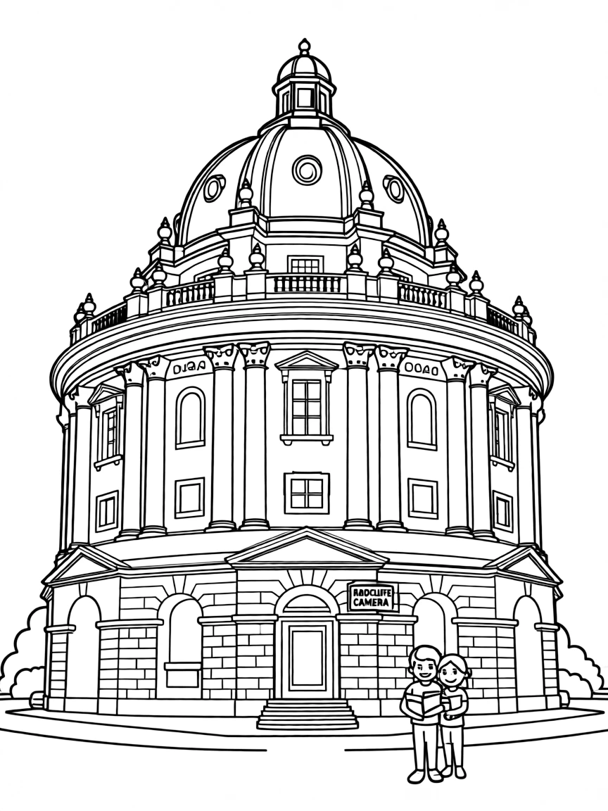 (UK, United Kingdom) Radcliffe Camera Oxford round reading room