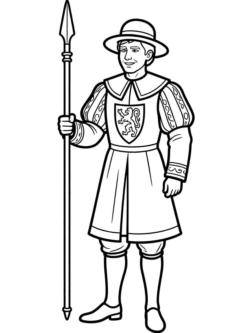 (UK, United Kingdom) Beefeater in Tudor costume