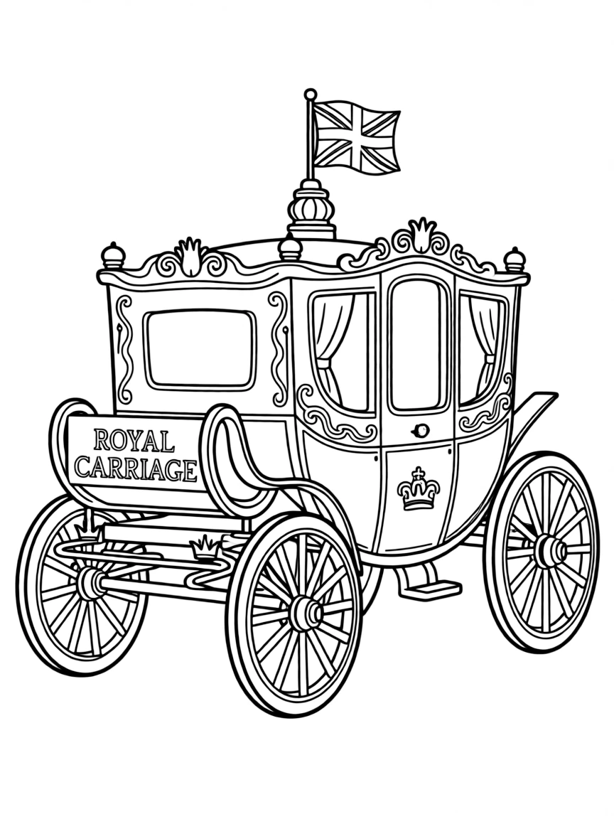 (UK, United Kingdom) Royal carriage with ornate decorations