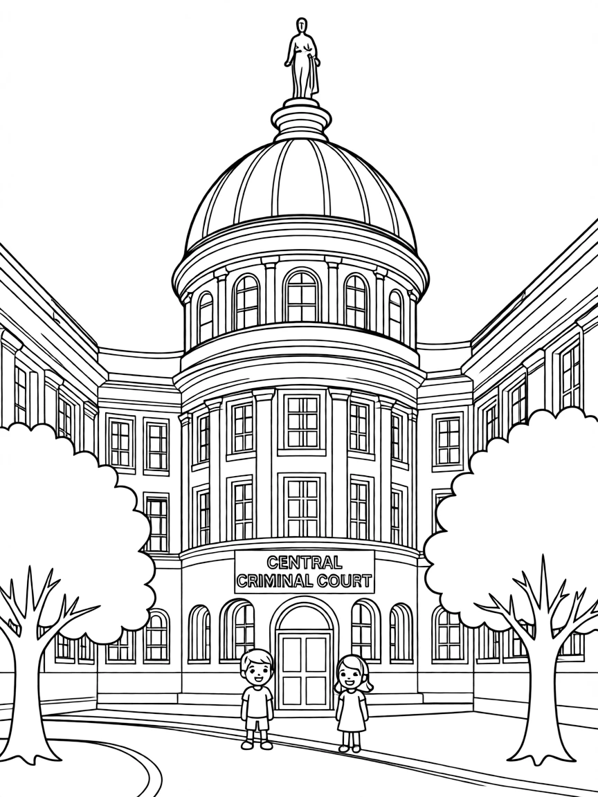 (UK, United Kingdom) Central Criminal Court with dome