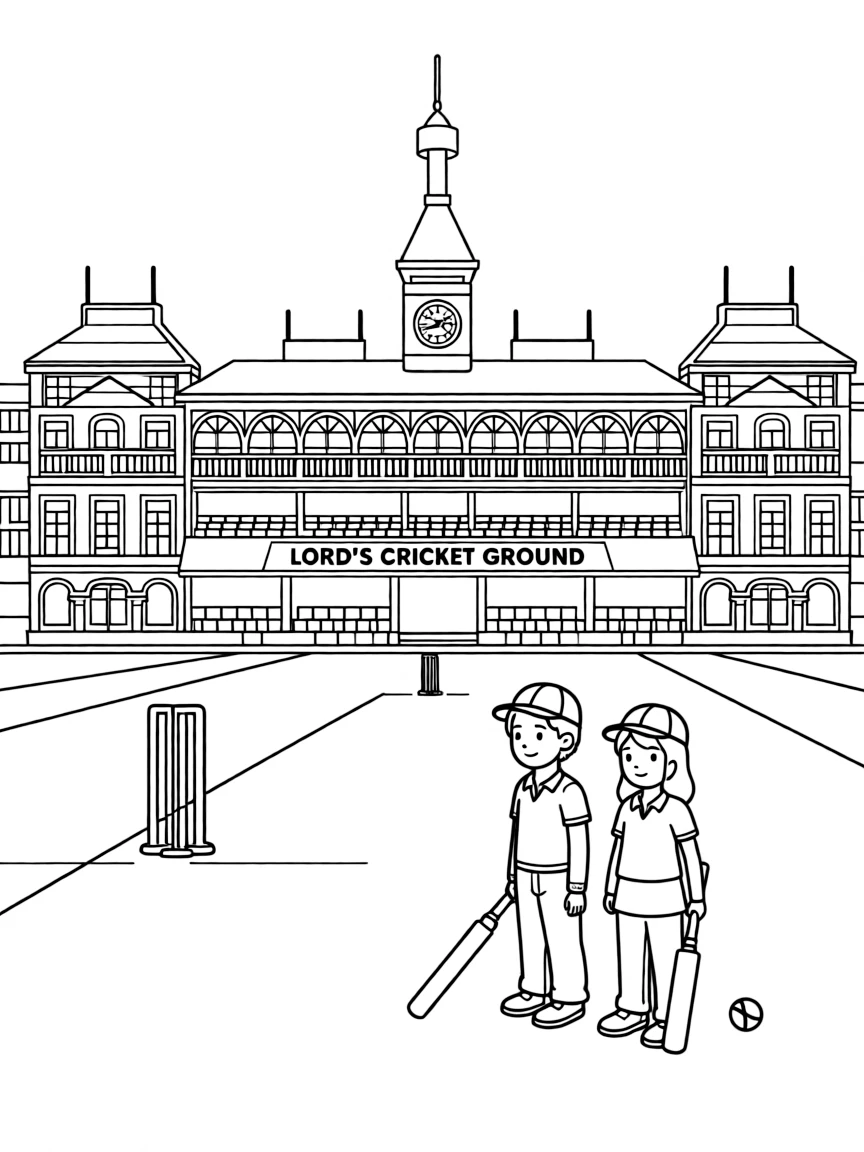 (UK, United Kingdom) Lord's Cricket Ground with pavilion